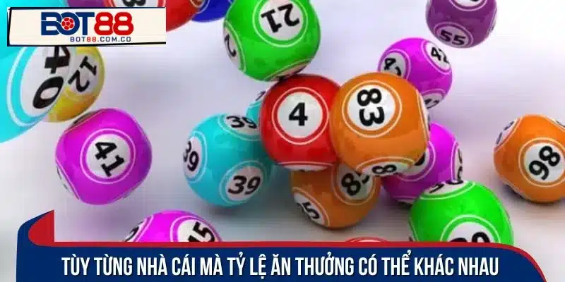 Tùy từng nhà cái mà tỷ lệ ăn thưởng có thể khác nhau